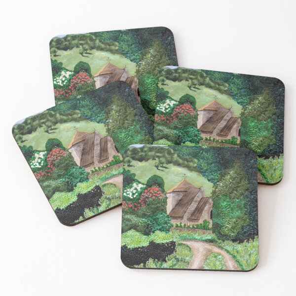 Item preview, English Country Scene - polymer clay painting designed and sold by Pansymade.