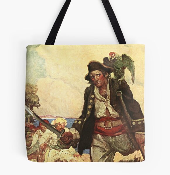 “Long John Silver” Pirate Art by Louis Rhead | Tote Bag