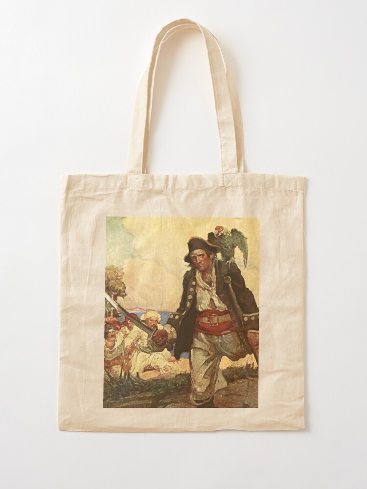 “Long John Silver” Pirate Art by Louis Rhead | Tote Bag