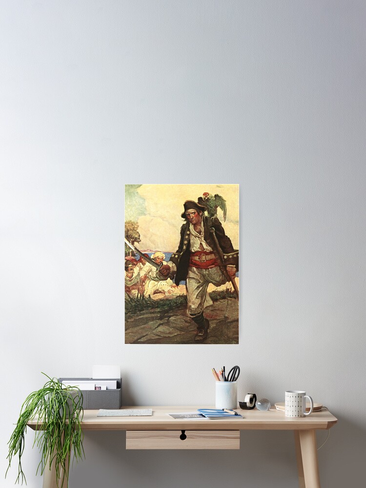 “Long John Silver” Pirate Art by Louis Rhead | Tote Bag