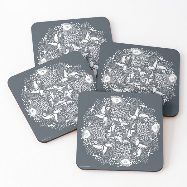 Item preview, African Grey Parrot ZOOFLAKE designed and sold by Peppermint Narwhal.