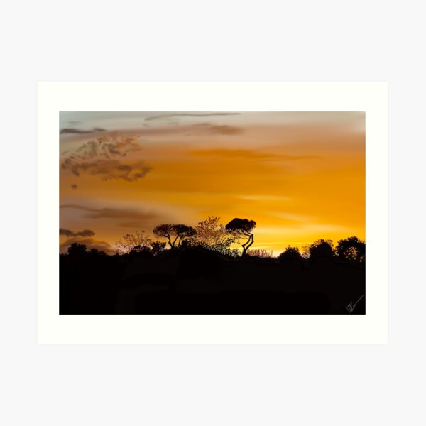 Napoli Sunset Art Print