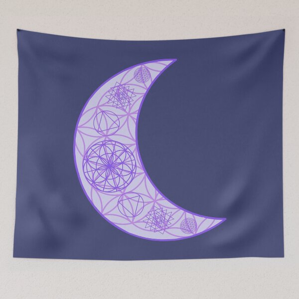 Item preview, Purple Sacred Geometry Moon Design designed and sold by Sweetie Spicy.