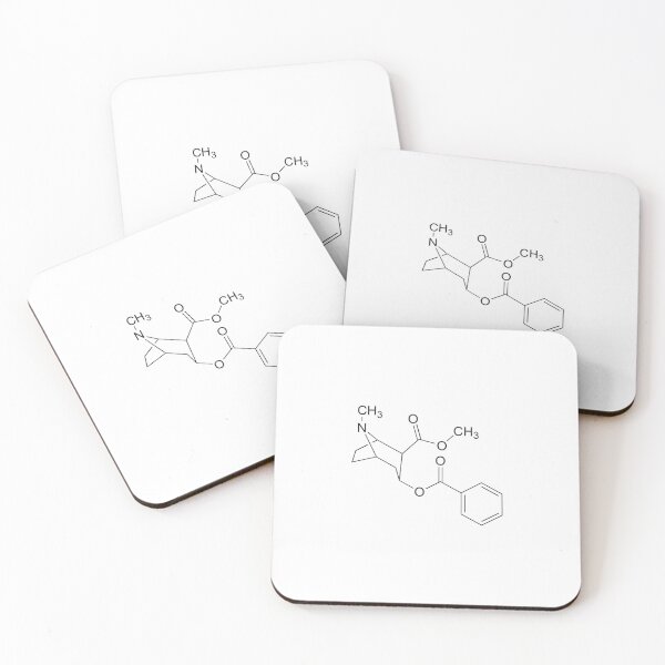 Cocaine Molecule Coasters (Set of 4)
