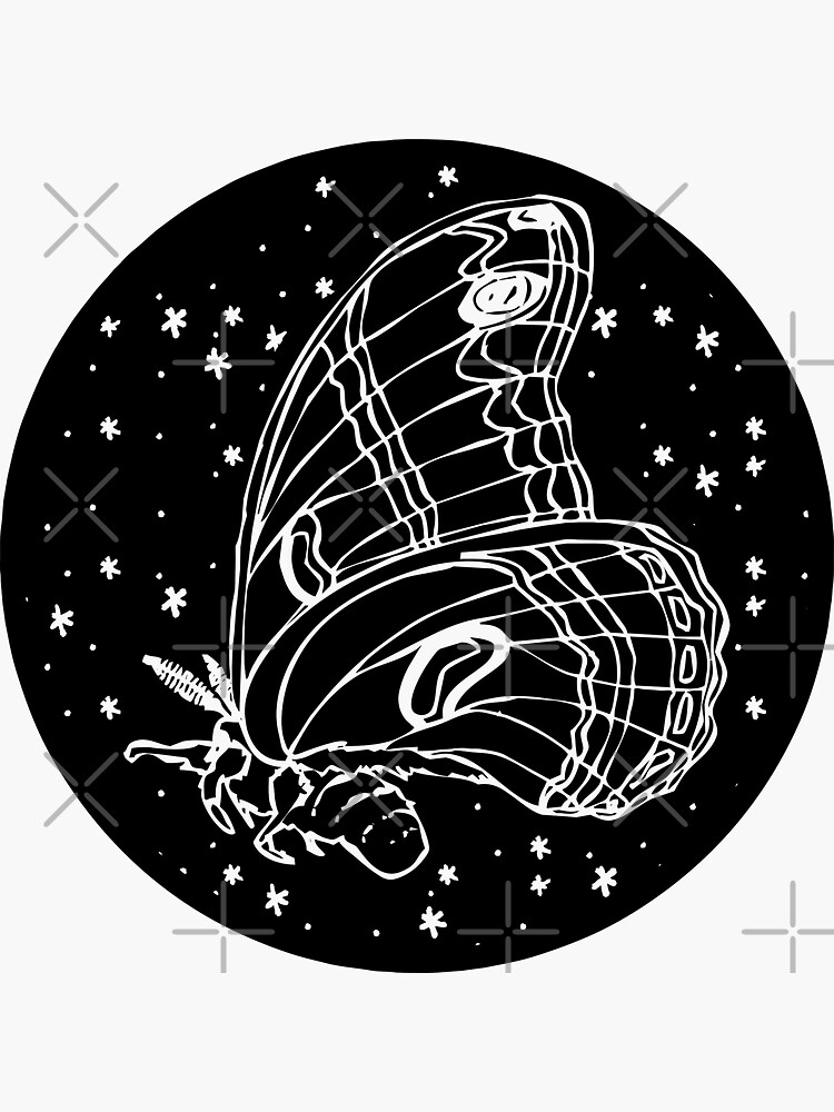 cosmic moth illustration by craftordiy