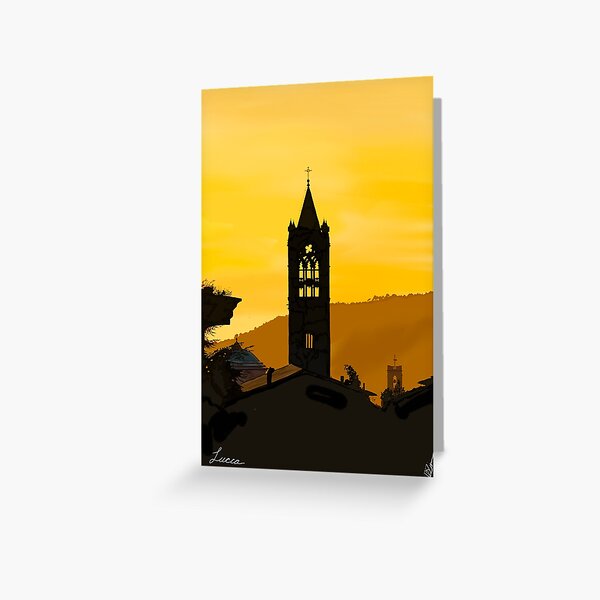 Lucca Italy in the Evening Greeting Card
