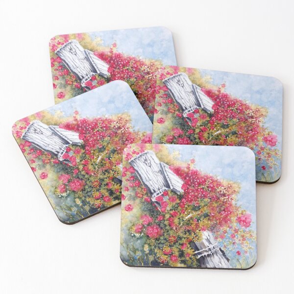 Item preview, Country Rose on a Old Fence post designed and sold by JanineRileyArt.