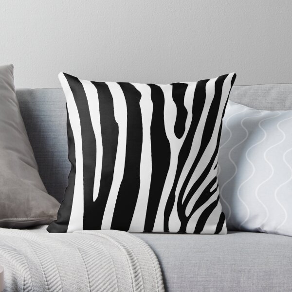 Zebra Print Throw Pillow