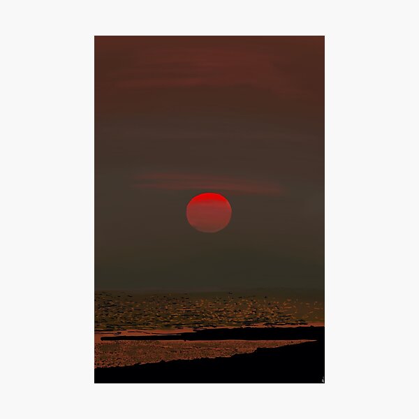 Sunset over Homer Alaska Photographic Print