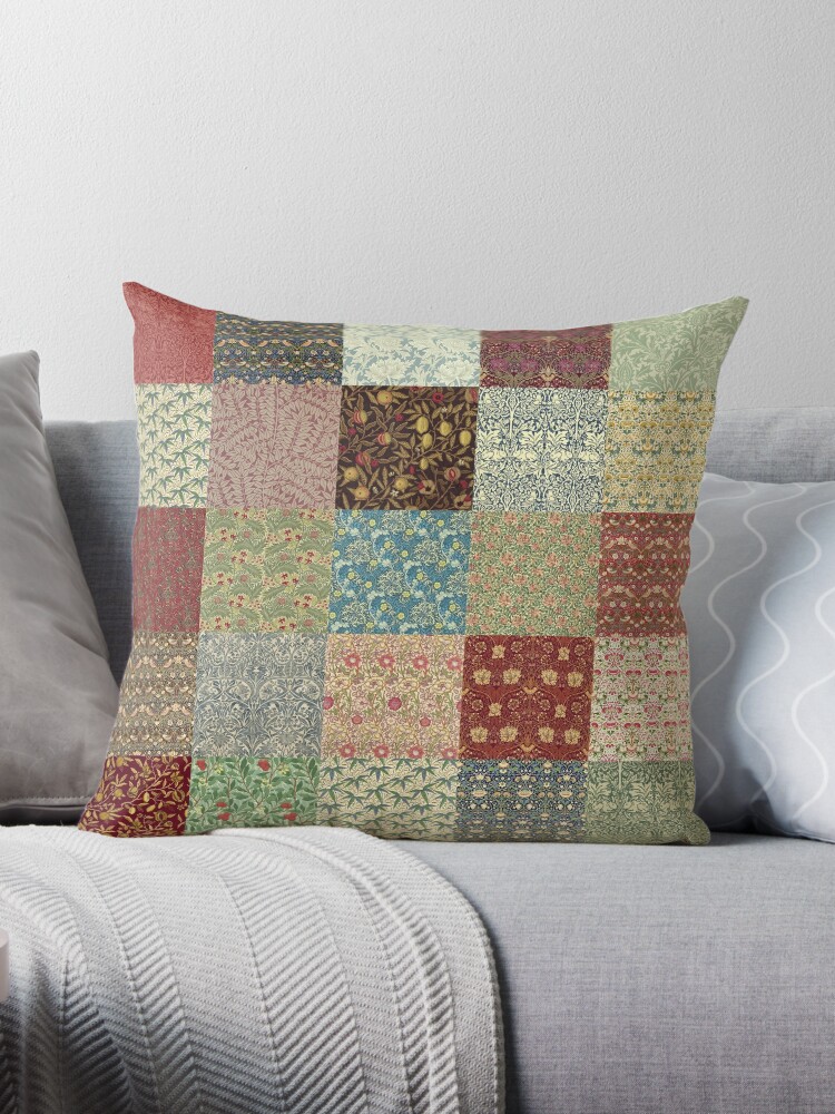 Thumbnail 1 of 3, Throw Pillow, William Morris Pattern Collection designed and sold by JoolyA.