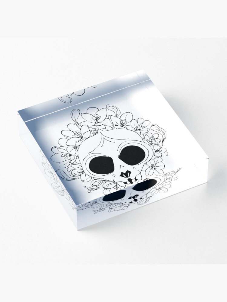 Alternate view of Crocus skull Acrylic Block