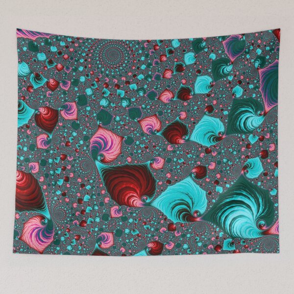 Item preview, Teal and Pink Spiraling Fractal designed and sold by Kaleiope Studio.