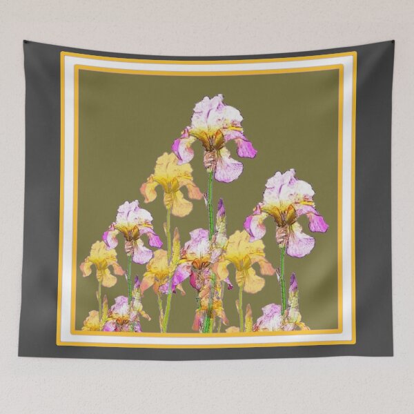 Item preview,  PURPLE-YELLOW IRIS GARDEN ART designed and sold by sharlesart.