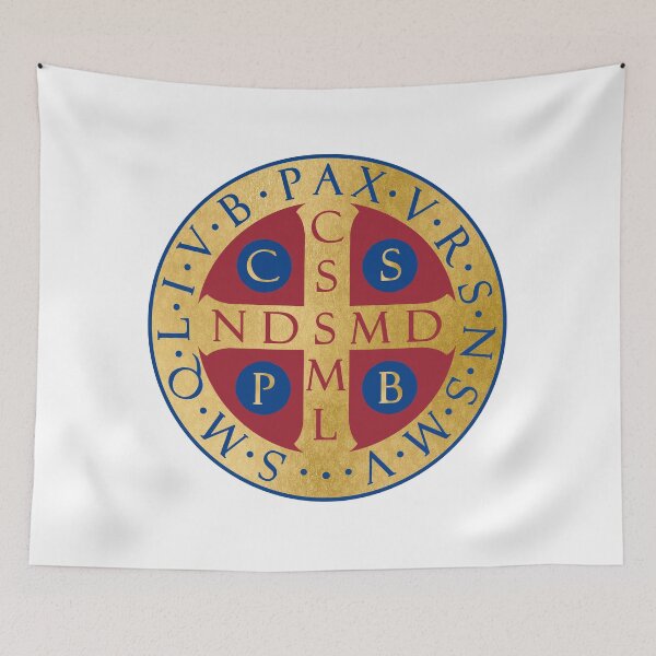 Item preview, Saint Benedict Medal | Christian Peace and Protection Symbol designed and sold by 4wordsmovement.