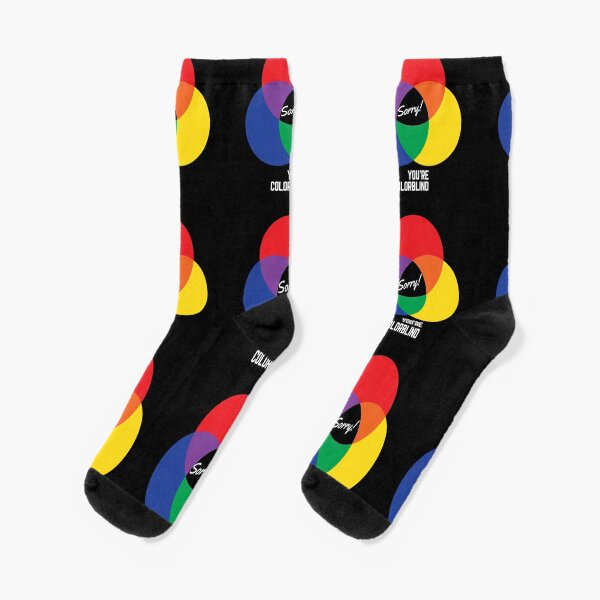 Sorry! You're Colorblind (Black) Socks