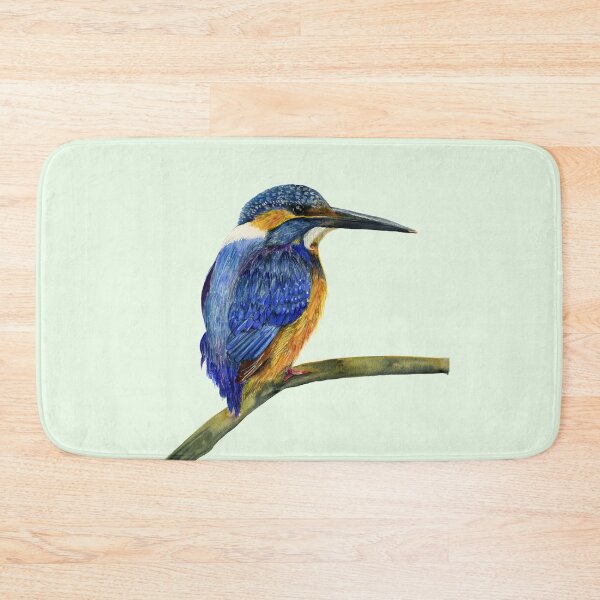 Item preview, Kingfisher Bird Watercolor Painting Wildlife Artwork designed and sold by Alison Langridge.