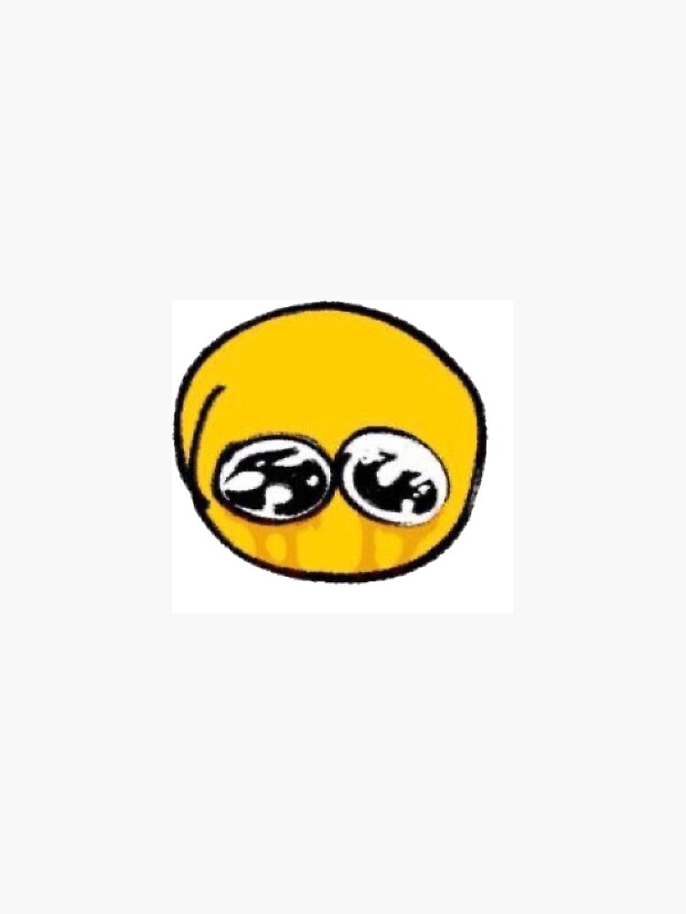 Sad cursed emoji Sticker for Sale by pandazo