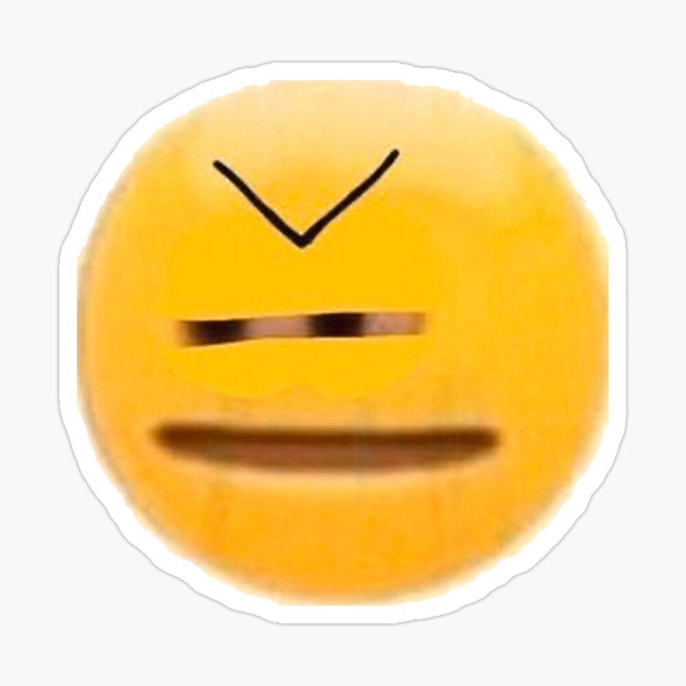 Sad cursed emoji Sticker for Sale by pandazo