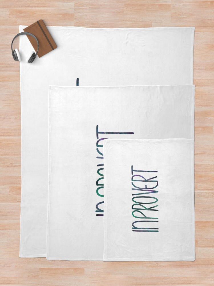 Alternate view of InPROvert - introvert 3 Throw Blanket