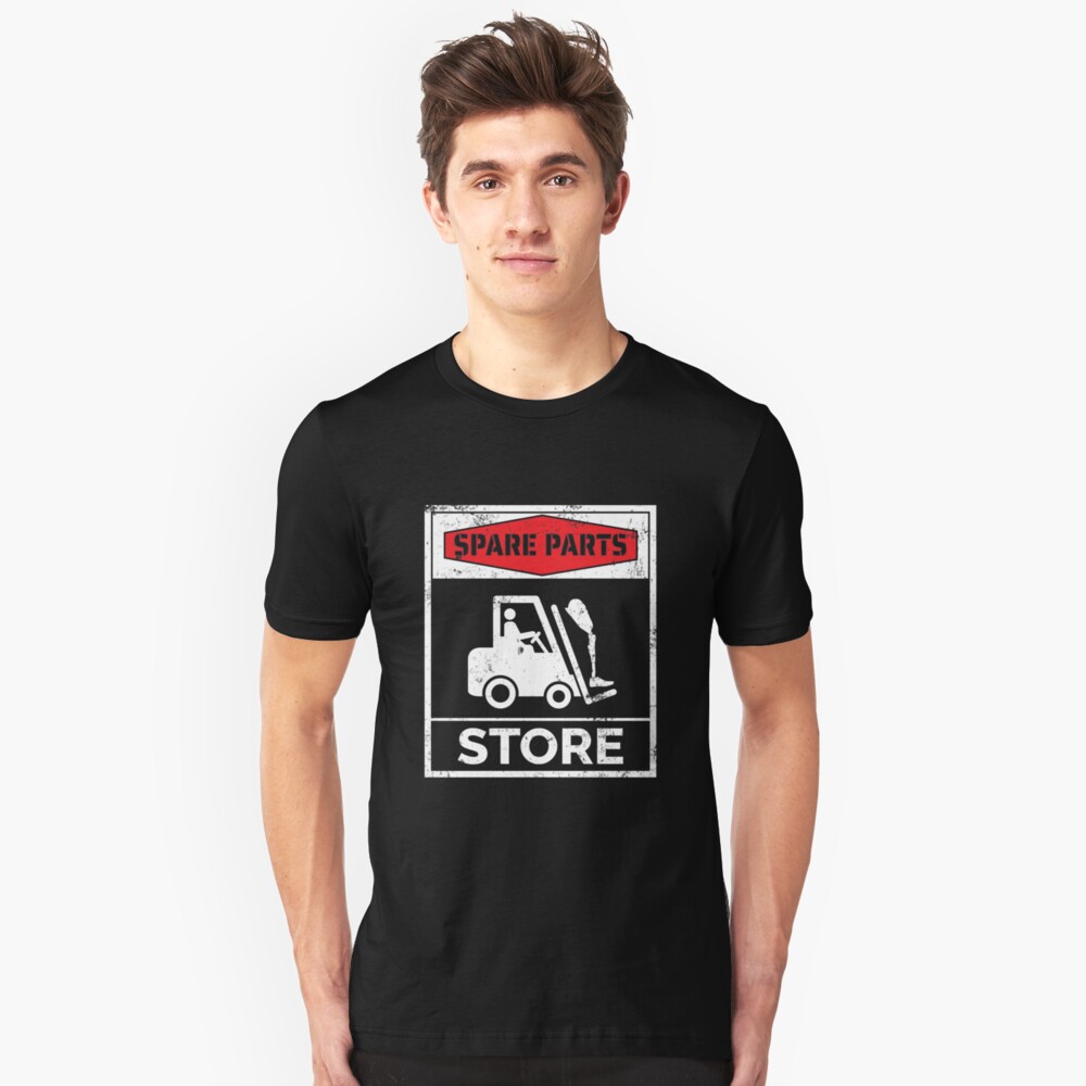 Spare Parts Store - Funny Leg Amputee Slim Fit T-Shirt