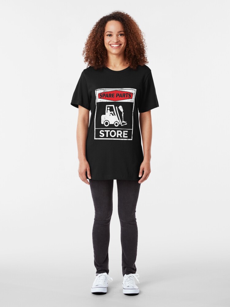 Alternate view of Spare Parts Store - Funny Leg Amputee Slim Fit T-Shirt