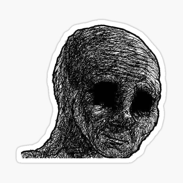 Sad cursed emoji Sticker for Sale by pandazo