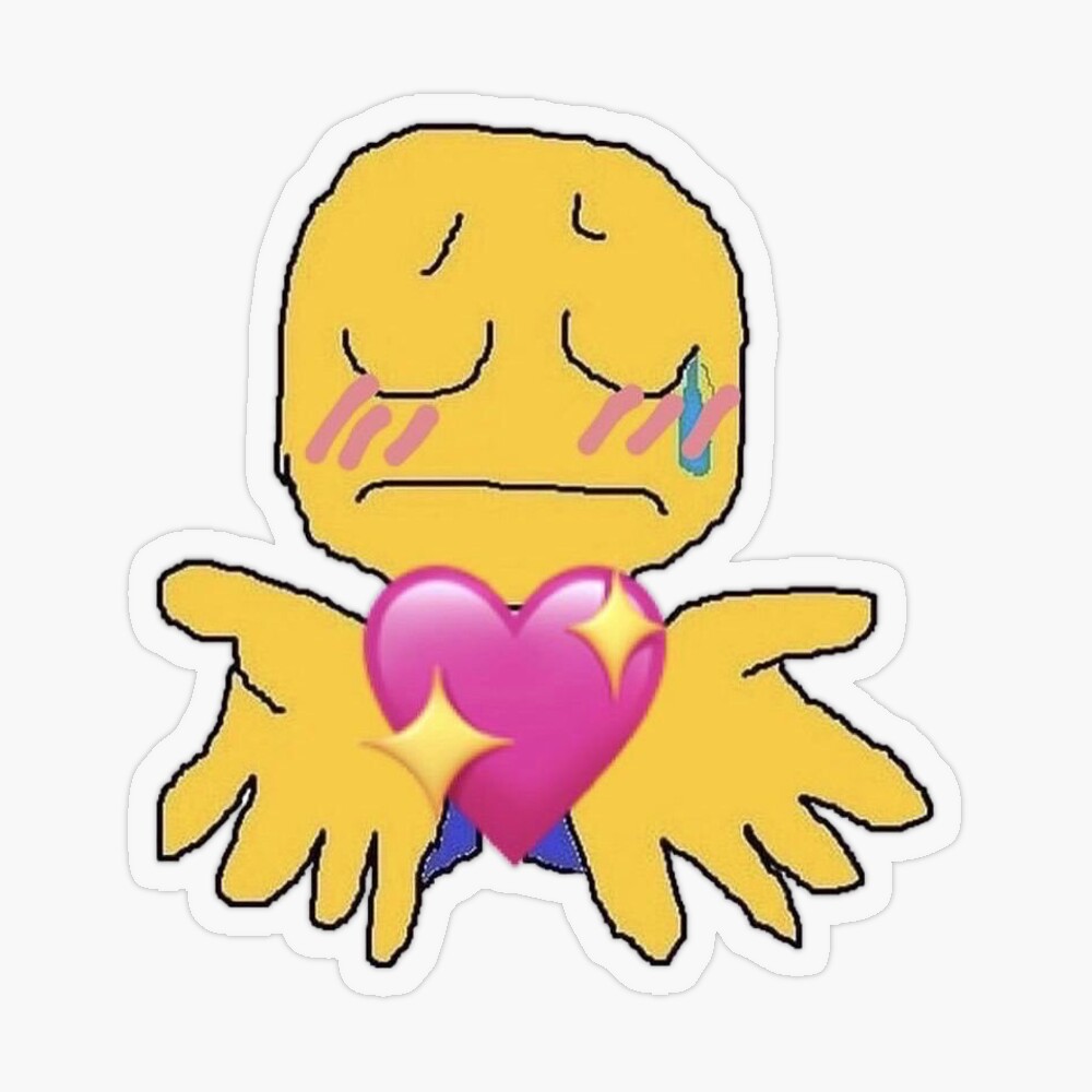 Lovestruck Cursed Emoji Sticker for Sale by RarePNGs