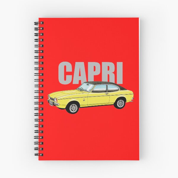 Item preview, Ford Capri II illustration with text designed and sold by Retroblast.