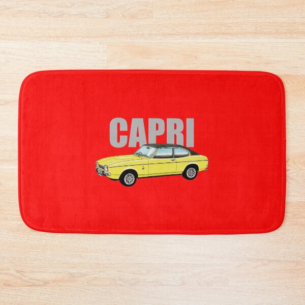 Item preview, Ford Capri II illustration with text designed and sold by Retroblast.