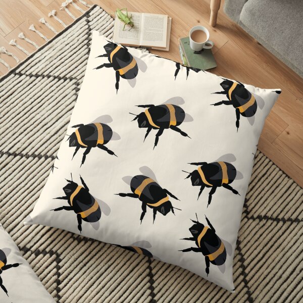 Bumble Bees Print Floor Pillow