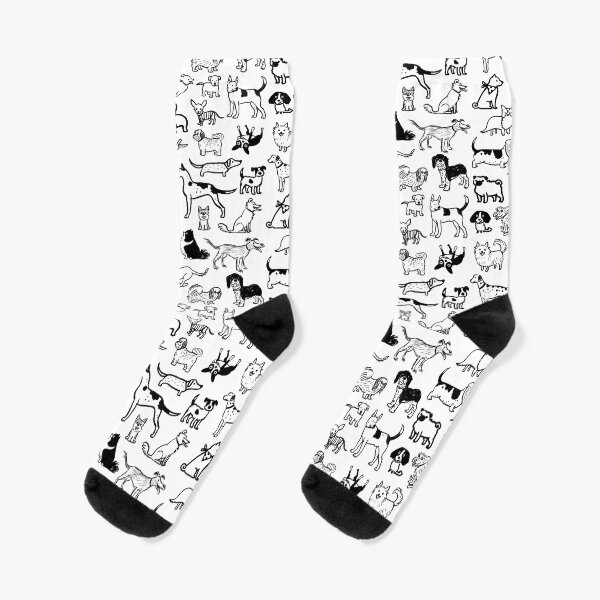 Volpino Italiano Dog Paws Pattern Men-Women Adult Ankle Socks Novelty Socks