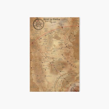 The Dark Tower - Mid-World Map Art Board Print
