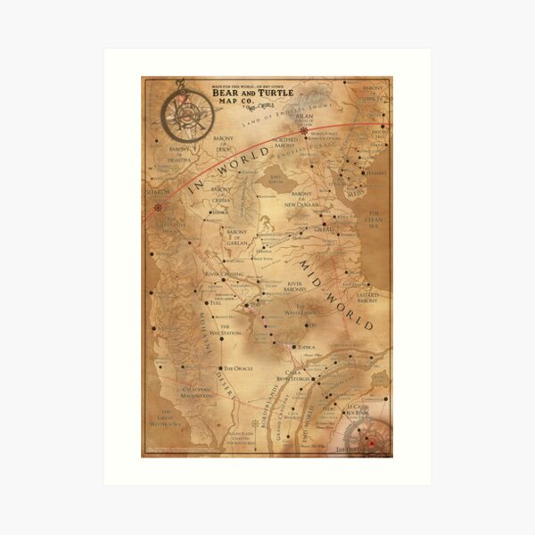 The Dark Tower - Mid-World Map Art Print