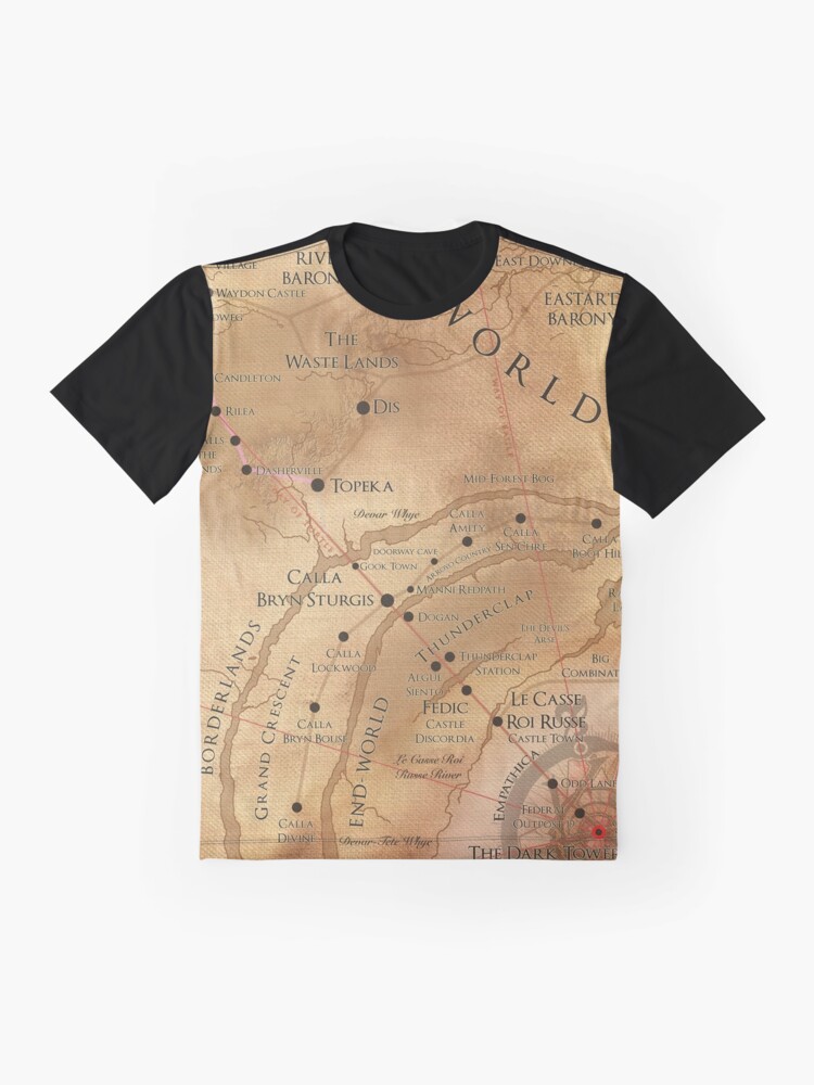 Alternate view of The Dark Tower - Mid-World Map Graphic T-Shirt