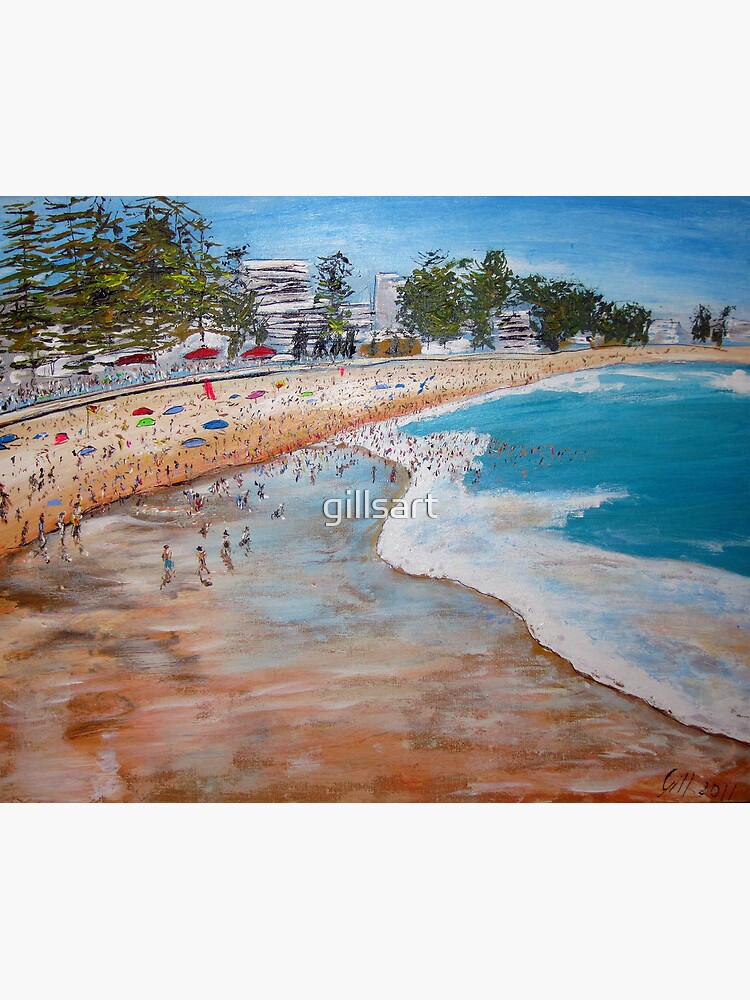 "Manly Beach " Art Print for Sale by gillsart Redbubble