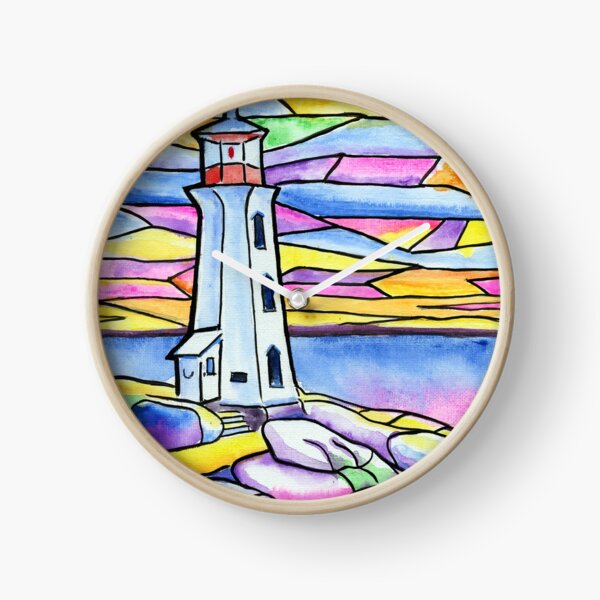 Sacred Light Peggys Cove Lighthouse Clock