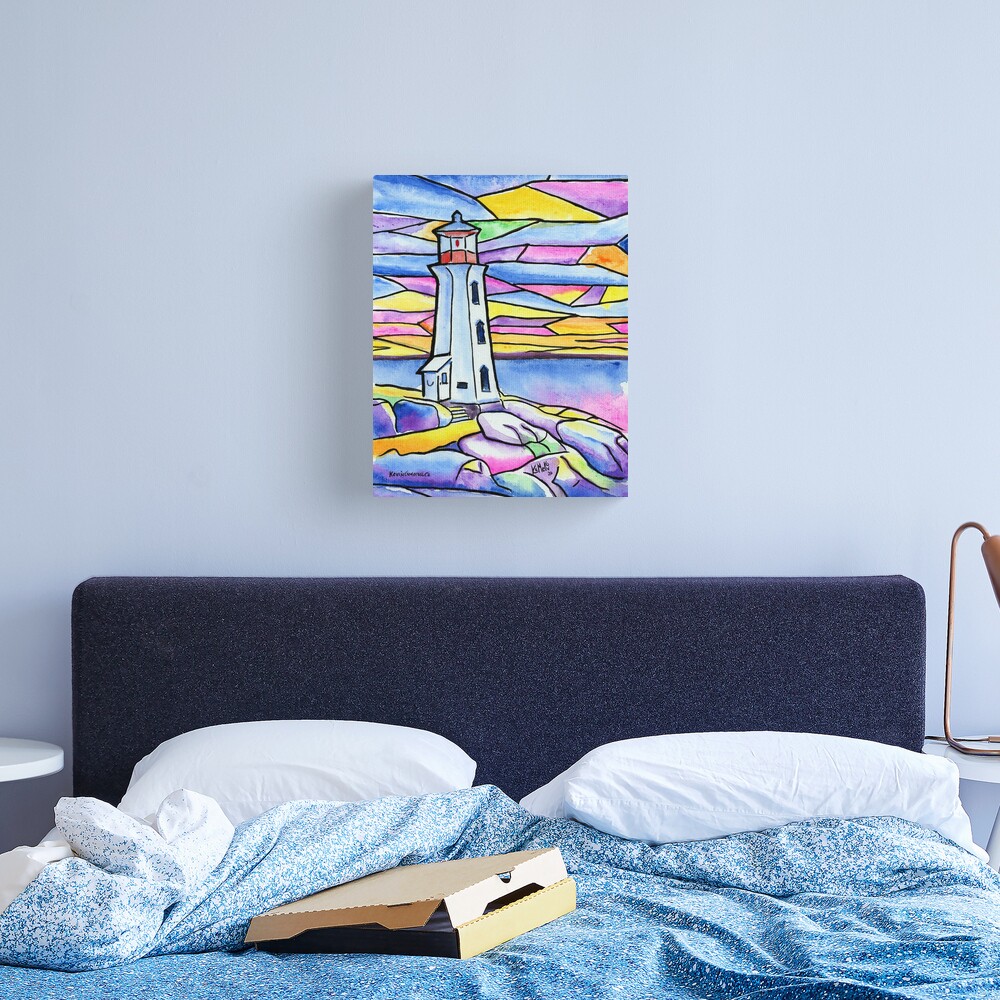 Sacred Light Peggys Cove Lighthouse Canvas Print
