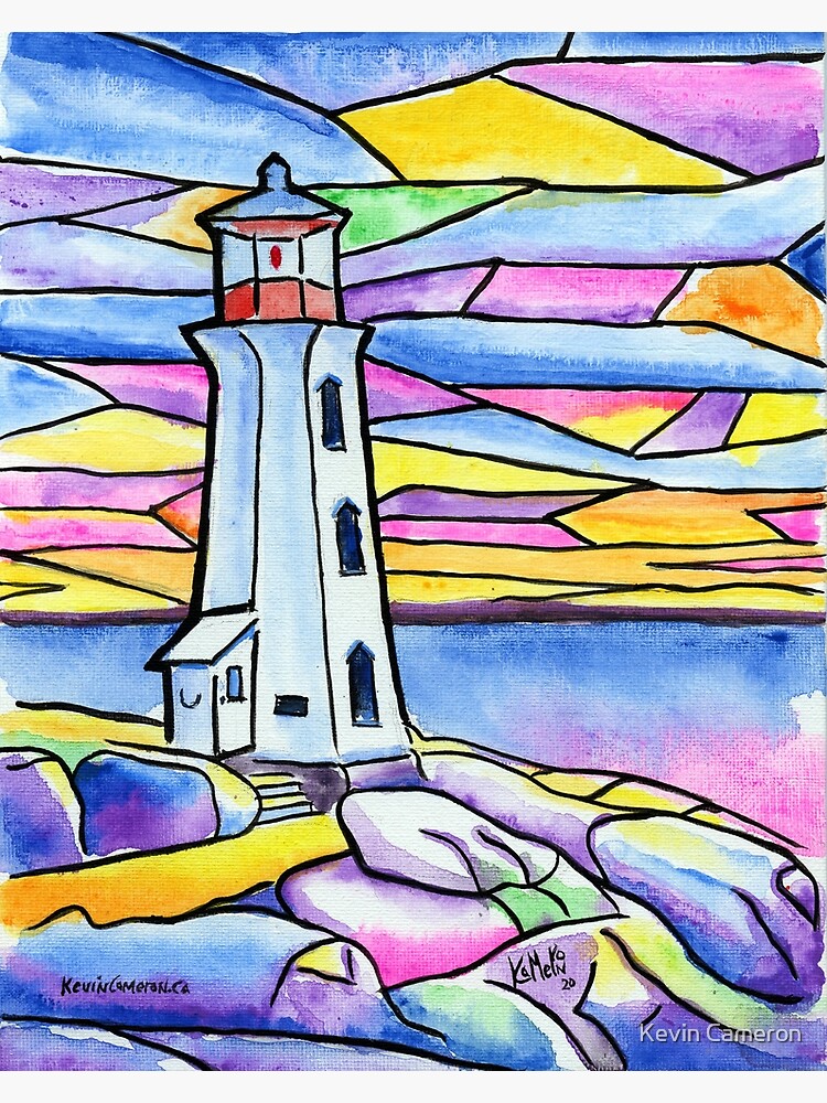 Thumbnail 3 of 3, Canvas Print, Sacred Light Peggys Cove Lighthouse designed and sold by Kevin Cameron.