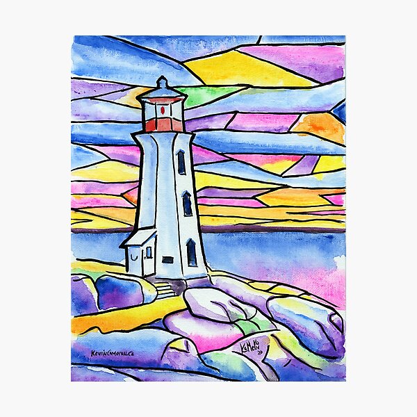 Sacred Light Peggys Cove Lighthouse Photographic Print