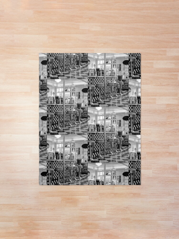 Alternate view of THE 50'S DINER IN BLACK AND WHITE Comforter