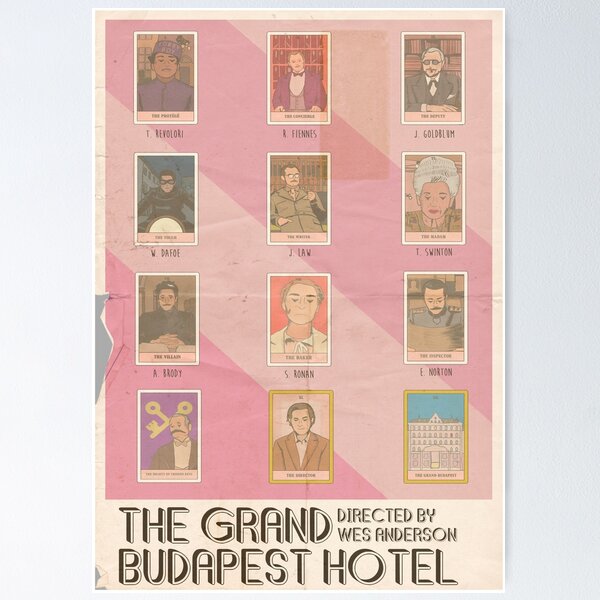 The Grand Budapest Hotel Tarot Vintage Poster Poster