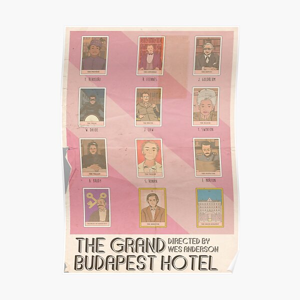 Le Grand Budapest Hotel Tarot Vintage Poster Poster