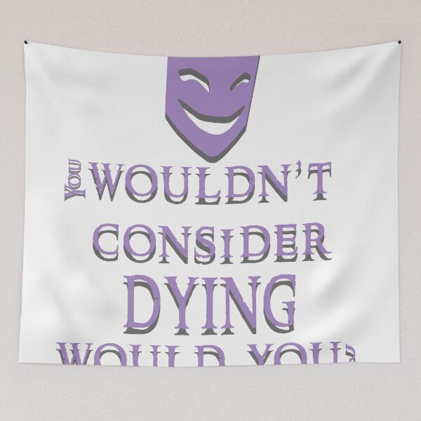 Item preview, Consider Dying - Purple Hawke Quote designed and sold by Deity Of Duality.