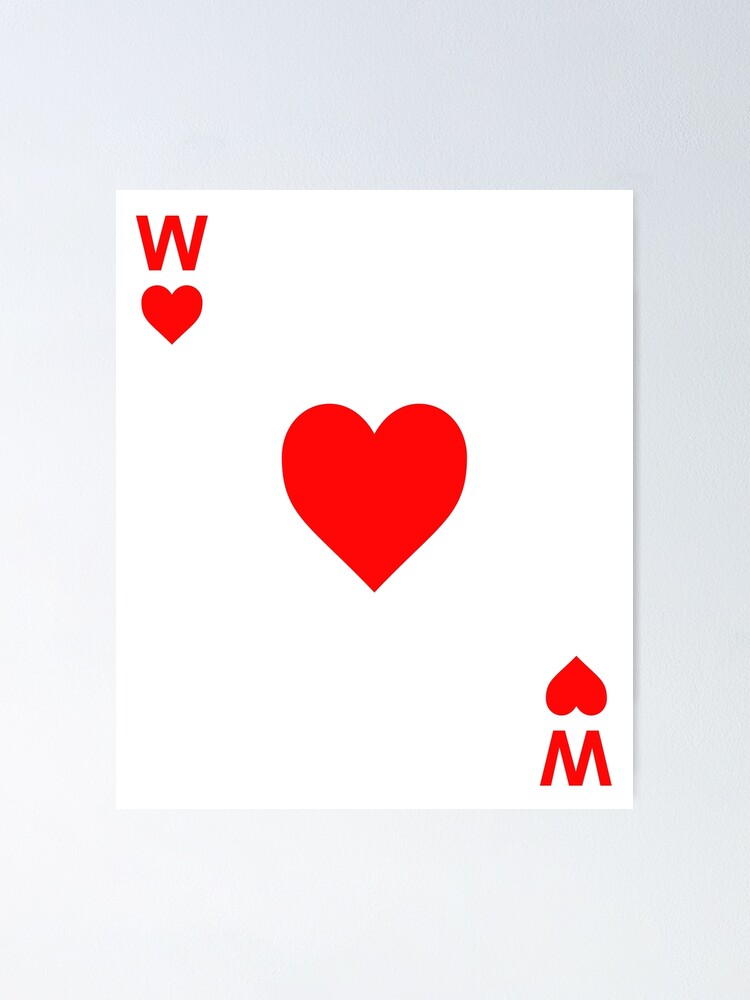 Póster «Lustige Fasching Karneval Kostüm - Kartenspiel Karte Herz