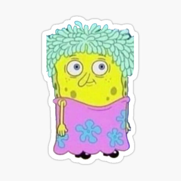 spongebob in a dress and wig