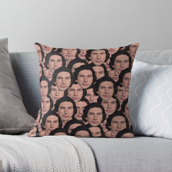 Adam Driver Pattern Throw Pillow