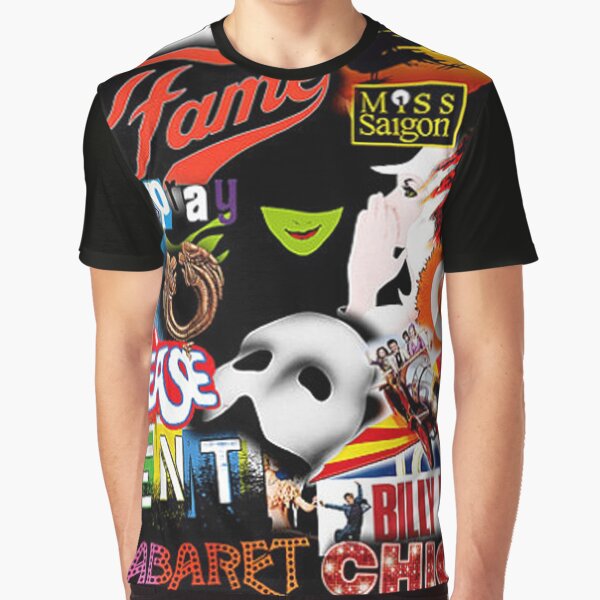 Broadway Musical Collage Graphic T-Shirt