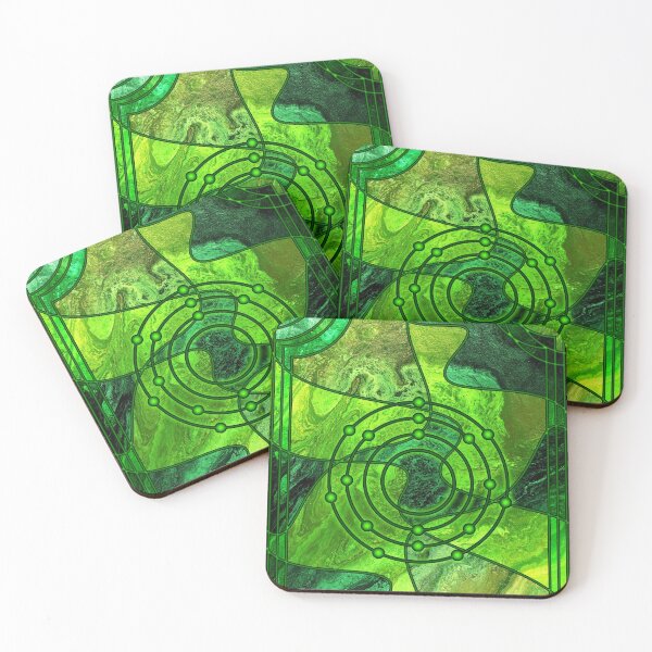Element 17: Chlorine Coasters (Set of 4)