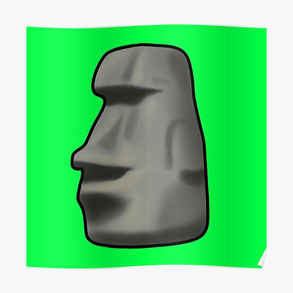 "Easter Island Head (Neonwiederholung)" Poster von AKoreanMeal Redbubble