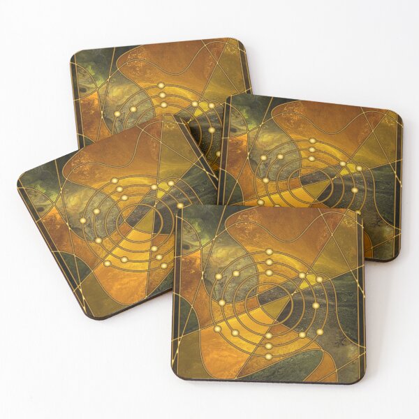 Element 16: Sulfur Coasters (Set of 4)
